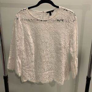 Banana Republic size M White Lace Top